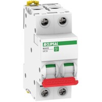Clipsal MAX9 | Miniature Circuit-Breaker (MCB) | 2P, 63A, C Curve, 6000A, 415V, Incomer, RED Toggle