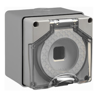 IP66 Clipsal 56 Series - 40 Module Adaptor - 1 Aperture - Grey - 56M41-GY 