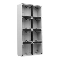IP66 Clipsal 56 Series - Mounting Enclosure - 8 Gang (294 x 101 x 63mm high) - Grey - 56E8-GY 