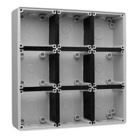 IP66 Clipsal 56 Series - Mounting Back Box - in Line  9 Gang - Grey - 56E9-GY 