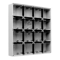IP66 Clipsal 56 Series - Mounting Enclosure - 16 Gang (391 x 198 x 63mm high) - Grey - 56E16-GY 