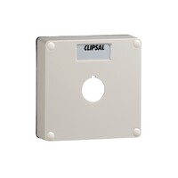 IP66 Clipsal 56 Series - Lid - 1 Gang with 1 X 22mm Diameter Aperture. Lid Made of Plastic & Includes Gasket - Grey - 56L1/22-GY 