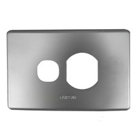 Clipsal SC2015CBA Slimline SC Series Single Power Point Cover Only Brushed Aluminium Look