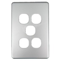 Clipsal Slimline SC2035CBA SC Series Five Gang Light Switch Cover Brushed Aluminium