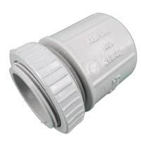 Clipsal 263/32 32mm Conduit Plain to Screwed Adapter PVC Grey with Lock Ring