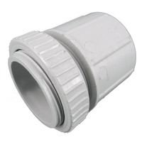 Clipsal 263/40 40mm Conduit Plain to Screwed Adapter PVC Grey with Lock Ring