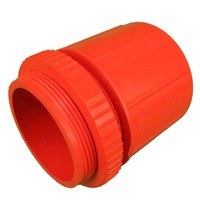 Clipsal 263/50 50mm Conduit Plain to Screwed Adapter PVC Orange with Lock Ring
