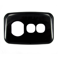 Clipsal SL2015XC Black Single Power Point Extra Switch Slimline SL Series Replacement Cover