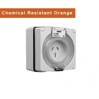 Clipsal 56SO315-RO 56 Series Surface Socket IP66 250V 15A 3 Flat Pin Orange