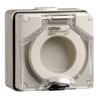 IP66 Clipsal 56 Series Computer Surface Module - Computer accessory with Blank plate - Grey - 56/01X-GY