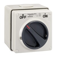 IP66 Clipsal 56 Series - Surface Switch - 1 Gang, 2 Pole, 500VAC, 63A - Grey