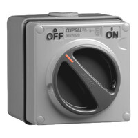 IP66 Clipsal 56 Series - Surface Switch - 1 Gang, 3 Pole, 500VAC, 20A - Grey