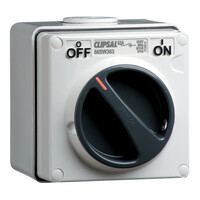 IP66 Clipsal 56 Series - Surface Switch - 1 Gang, 3 Pole, 500VAC, 63A - Grey