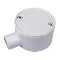 20mm 1 Way Shallow Electrical Conduit Junction Boxes