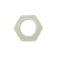 Conduit Lock Nut Nylon 12mm thread Grey