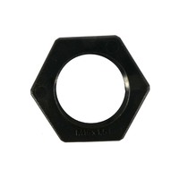 Conduit Lock Nut Nylon 16mm thread Black