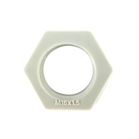 Conduit Lock Nut Nylon 16mm thread Grey