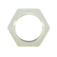 BELOW COST! Conduit Lock Nut Nylon 32mm thread Grey