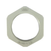 BELOW COST! Conduit Lock Nut Nylon 40mm thread Grey