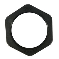 Conduit Lock Nut Nylon 50mm thread Black