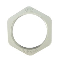 Conduit Lock Nut Nylon 50mm thread Grey