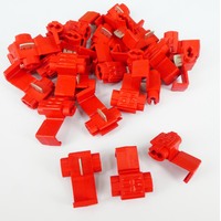 Electrical Cable Quick Splice Wire Tap Connector Red AWG 16-22 Pack of 25