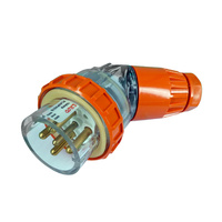 10 AMP 3 Phase 5 Pin Angled Extension Plug Top IP66 EROD