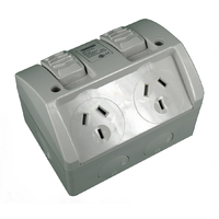 GEN3 Double Weather Protected Power Point Outlet 10A IP54