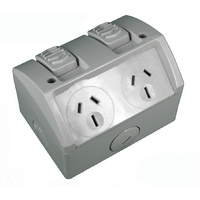 GEN3 Double Weather Protected Power Point Outlet 15A IP54