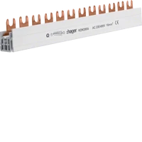 Hager KDN380A 80A 3 Pole Insulated Busbar Fork 12 Module