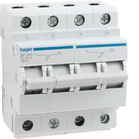 Hager SF263 2 pole Changeoverswitch 63A I-0-II