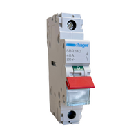 Hager SBR140 40 Amps 1 Pole Modular Load-break / Isolating Switch
