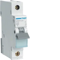 Hager MSN125 25 Amps 1 Pole MCB Circuit Breaker 6kA