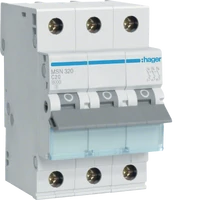 Hager MSN316 16 Amps 3 Pole MCB Circuit Breaker 6kA