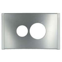 Hager Blu Visage WBVCP1-WH-AL Single Power Point Cover Only - Aluminium