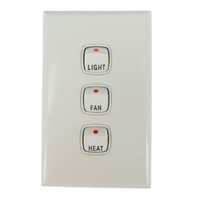 HPM Light Fan Heat 3 Function Switch Matte White