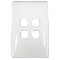 HPM LINEA LN770/4GPLWE 4 Gang Light Switch Grid Plate and Cover 4mm Profile