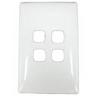 HPM LINEA LN770/4GPLWE 4 Gang Light Switch Grid Plate and Cover 4mm Profile