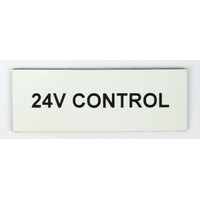 Traffolyte Switchboard Label 24V CONTROL 50x18 Black White