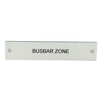 Traffolyte Switchboard Label BUSBAR ZONE 100x20 Black White