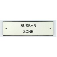 Traffolyte Switchboard Label BUSBAR ZONE 69x19 Black White