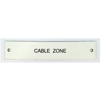 Traffolyte Switchboard Label CABLE ZONE 100x20 Black White