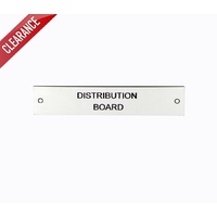 Traffolyte Switchboard Label DISTRIBUTION BOARD 100x20 Black White