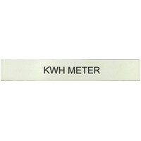 Traffolyte Switchboard Label KWH METER 130x20 Black White