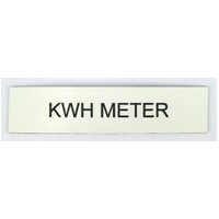 Traffolyte Switchboard Label KWH METER 85x20 Black White