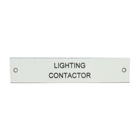 Traffolyte Switchboard Label LIGHTING CONTACTOR 100x20 Black White