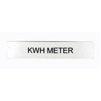 Traffolyte Switchboard Label KWH METER 100x20 Black White