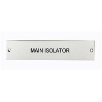 Traffolyte Switchboard Label MAIN ISOLATOR 100x20 Black White