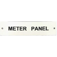 Traffolyte Switchboard Label METER PANEL120x30 Black White