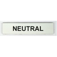 Traffolyte Switchboard Label NEUTRAL 45x10 Black White